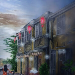 Lantern Evening Oil Painting original artwork