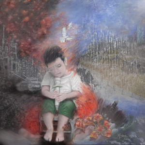 Fine art print expressing peace, harmony, and unity through symbolic imagery