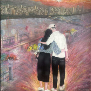 Walking Into Tomorrow With You Original oil painting